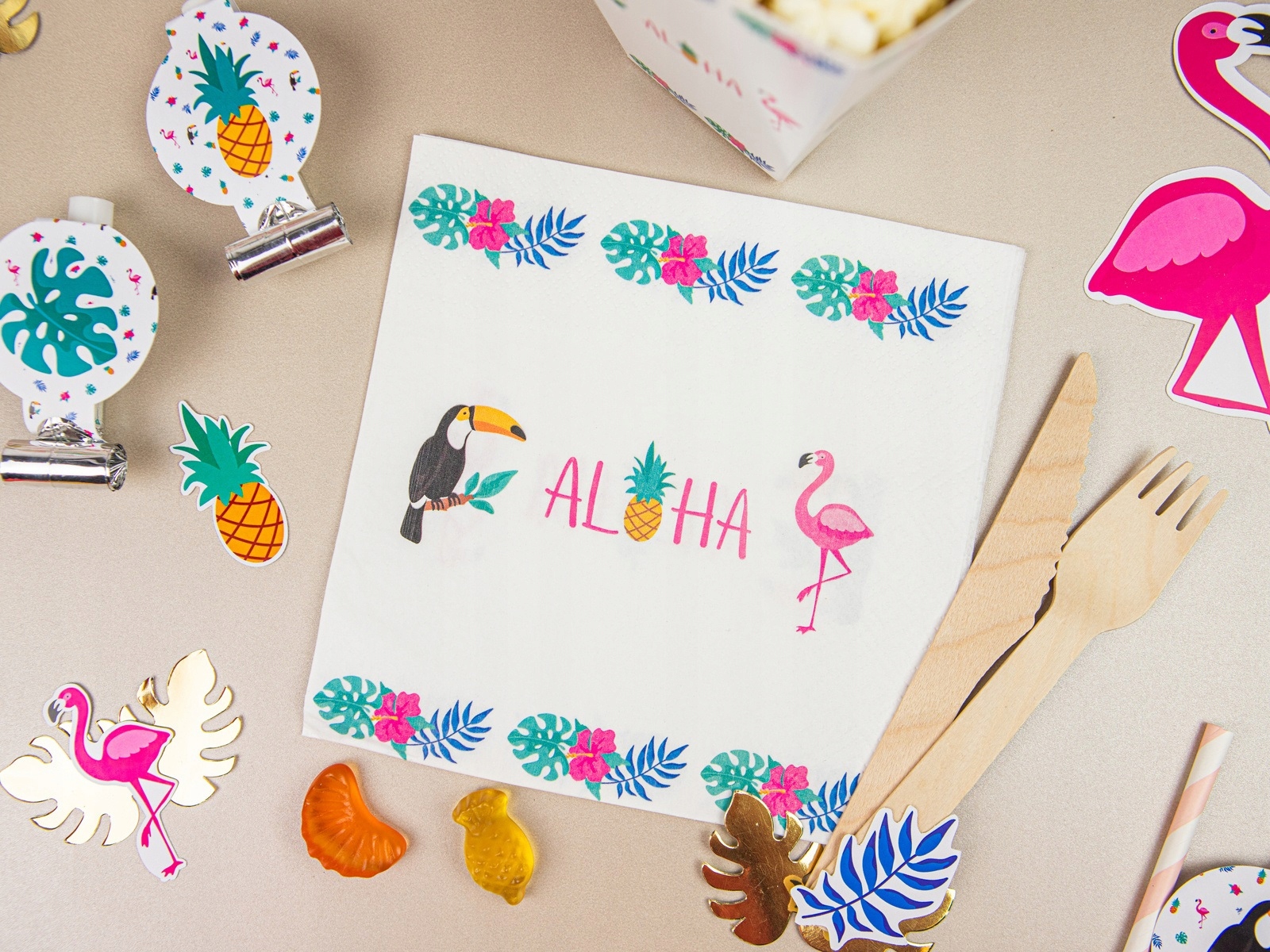 Serwetki papierowe Aloha Hawajskie Party Hawaje 20 sztuk Urodziny A3 - obrazek 4