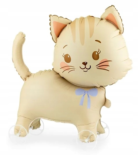 Balon foliowy kotek na kółkach