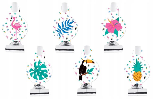 Gwizdki rozwijane Aloha Hawajskie Party Hawaje Impreza 6 sztuk Urodziny A9