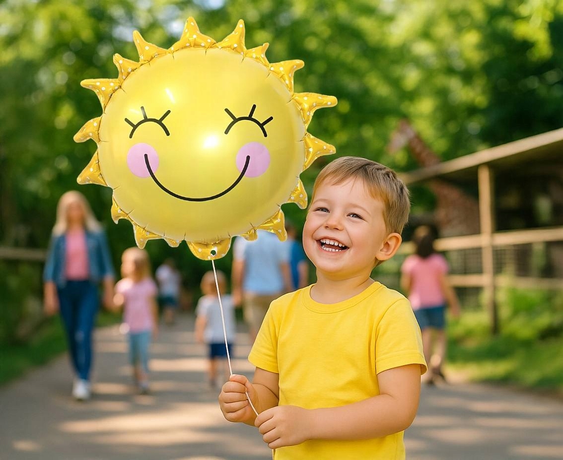 Balon foliowy Słoneczko Słońce 52 cm Aloha Hawaje Summer Lato Wiosna A16 - obrazek 3