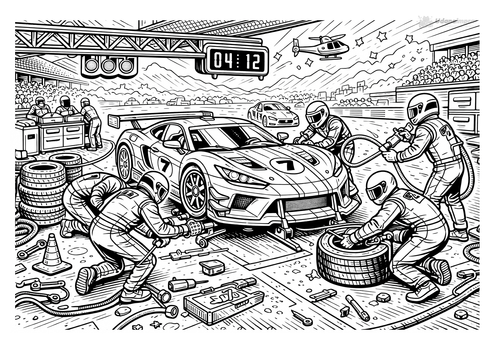 Kolorowanka Pit Stop
