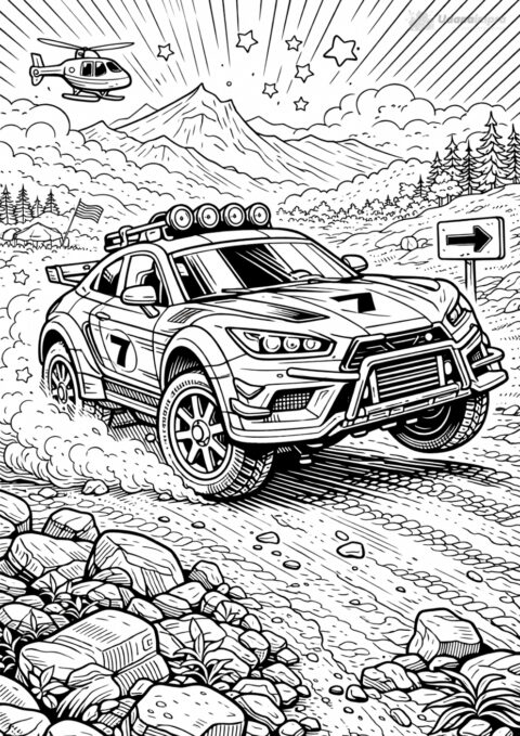 Kolorowanka Rajd terenowy