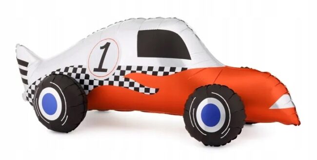 Stojący balon foliowy Wyścigówka Auta Wyścigi Samochody 90x34 cm W28