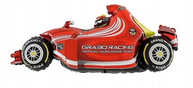 Balon foliowy czerwona Wyścigówka