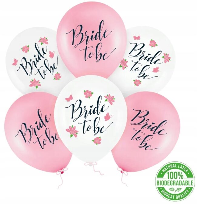 Balony Bride to be Wieczór Panieński 6 sztuk P97