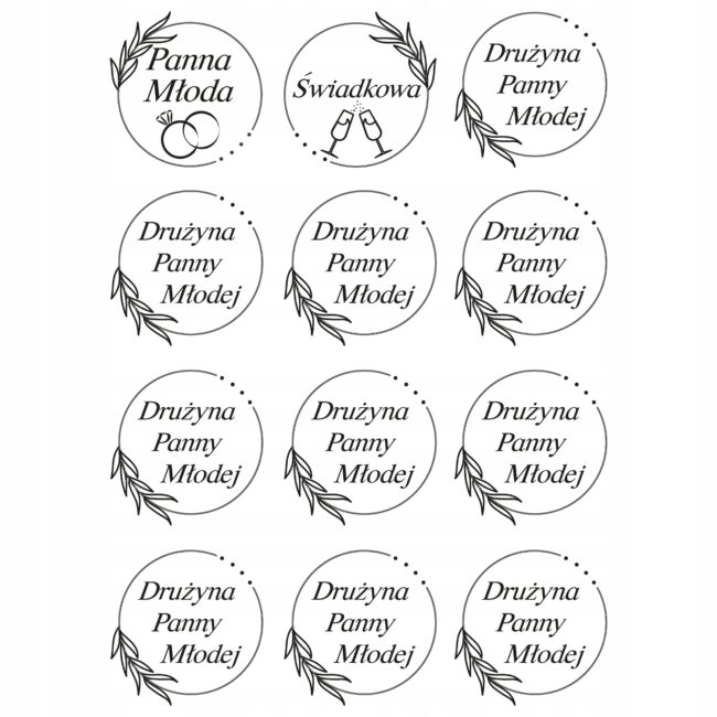 Tatuaże zmywalne czarne Wieczór Panieński