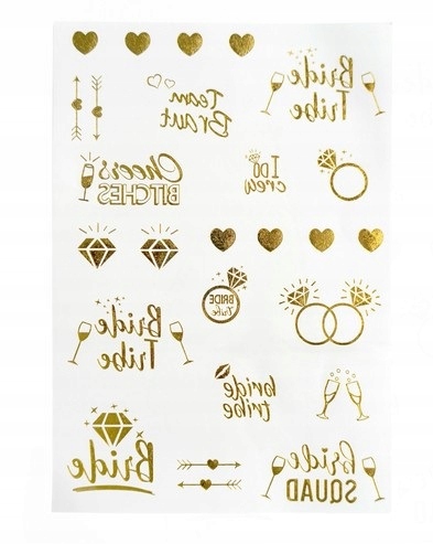 Tatuaże zmywalne złote Wieczór Panieński