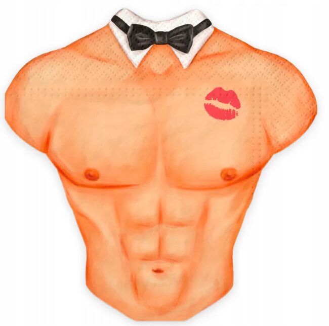 Serwetki papierowe na Wieczór Panieński Męski tors