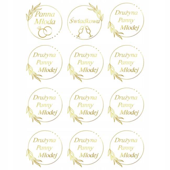 Tatuaże zmywalne złote Wieczór Panieński