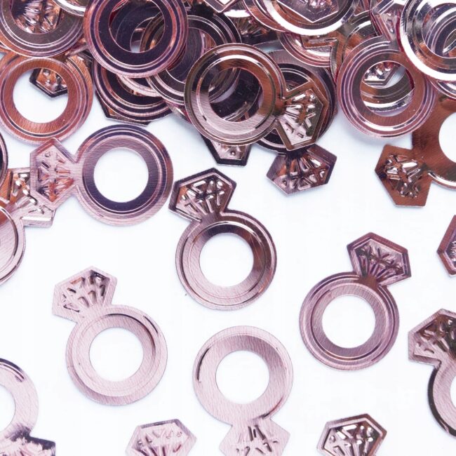 Konfetti rose gold Pierścionek