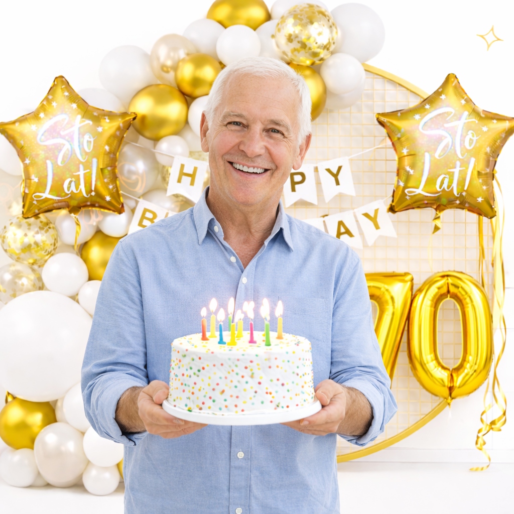 Balony Zestaw na 70 Urodziny Dekoracje Baner - obrazek 3