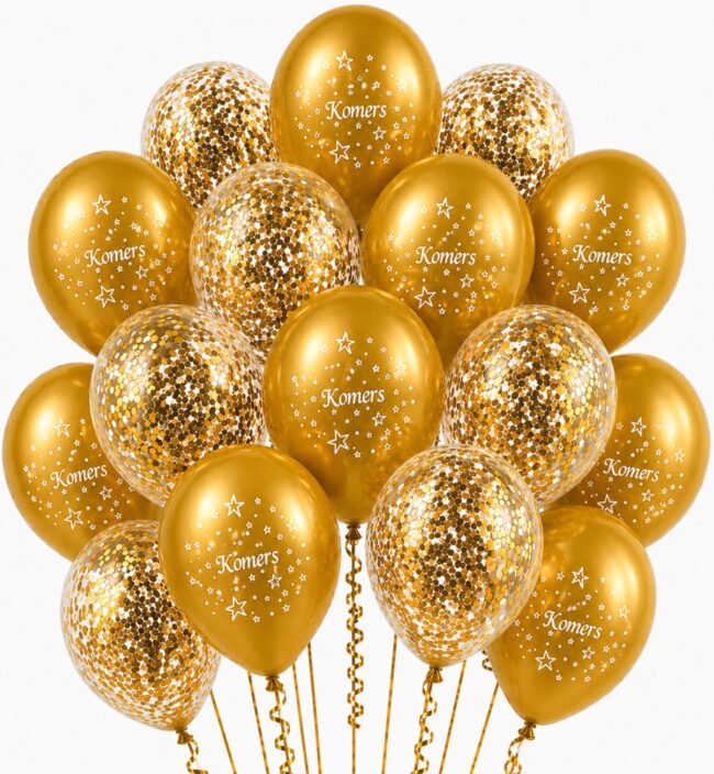 Balony złote na KOMERS