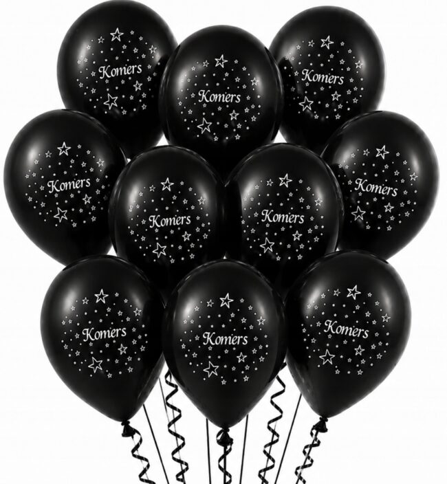 Balony czarne na KOMERS