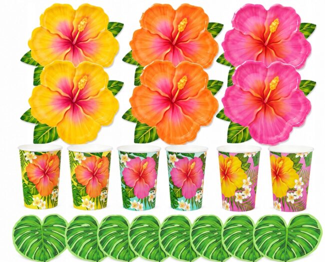 Zestaw talerzyki kubeczki serwetki ALOHA