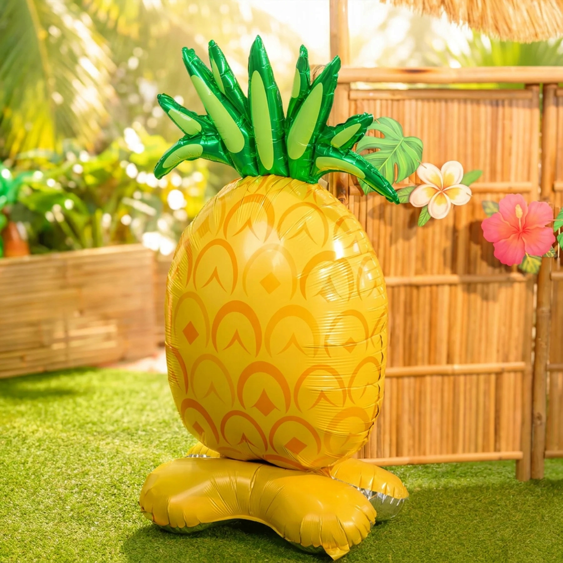 Balon foliowy stojący Ananas 63x113x40 cm Aloha Summer Lato Wakacje A54 - obrazek 3