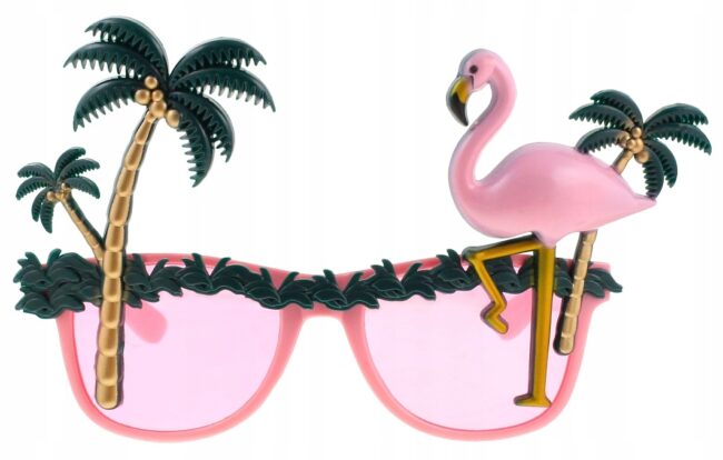 Okulary imprezowe Palma Flaming Hawaje