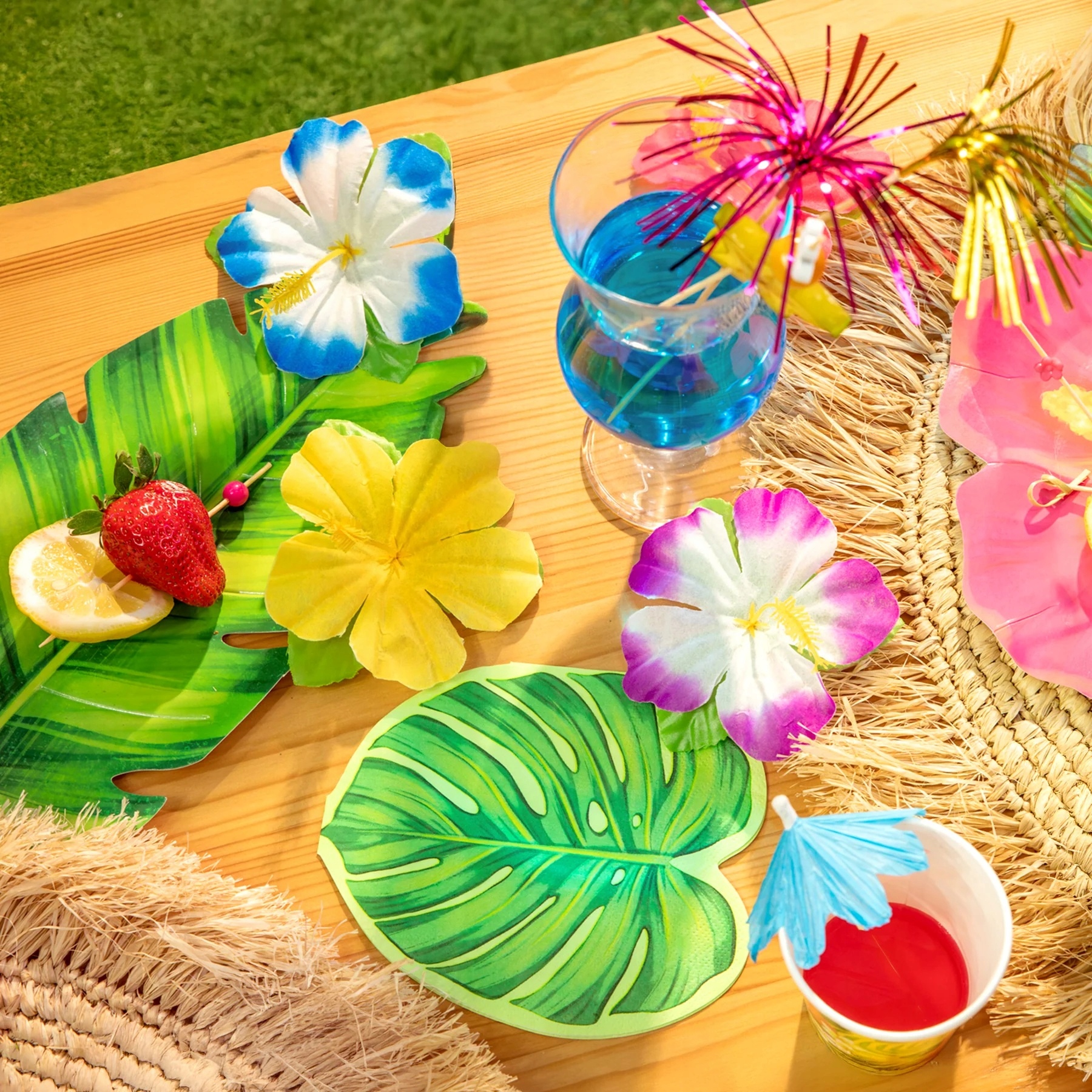 Serwetki papierowe Liść Tropikalny 10 sztuk Aloha Hawaje Summer Lato A47 - obrazek 2