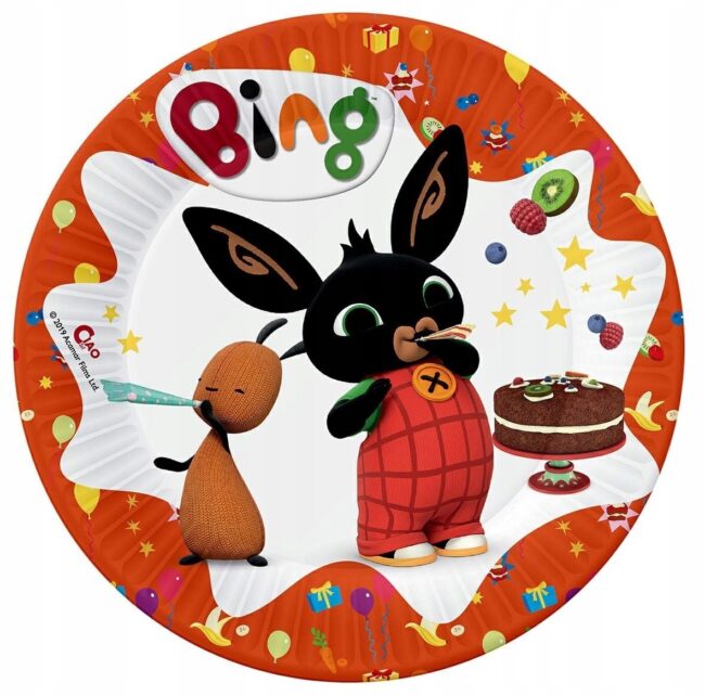 Talerzyki papierowe Królik Bing