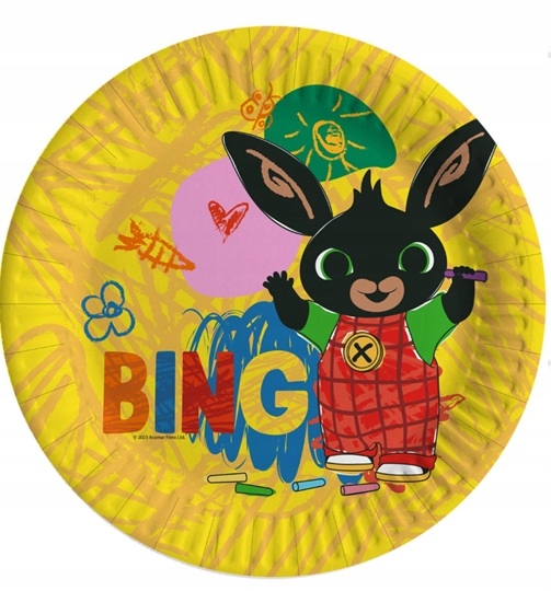 Talerzyki papierowe Królik Bing