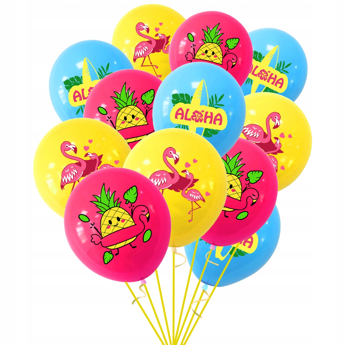 Balony lateksowe Aloha Hawaje Summer Lato mix 31 sztuk A65 - obrazek 3