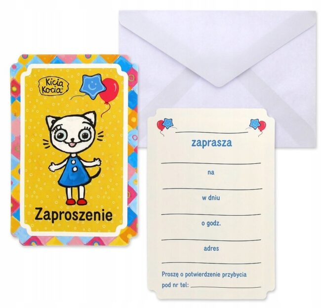 Zaproszenia urodzinowe Kicia Kocia