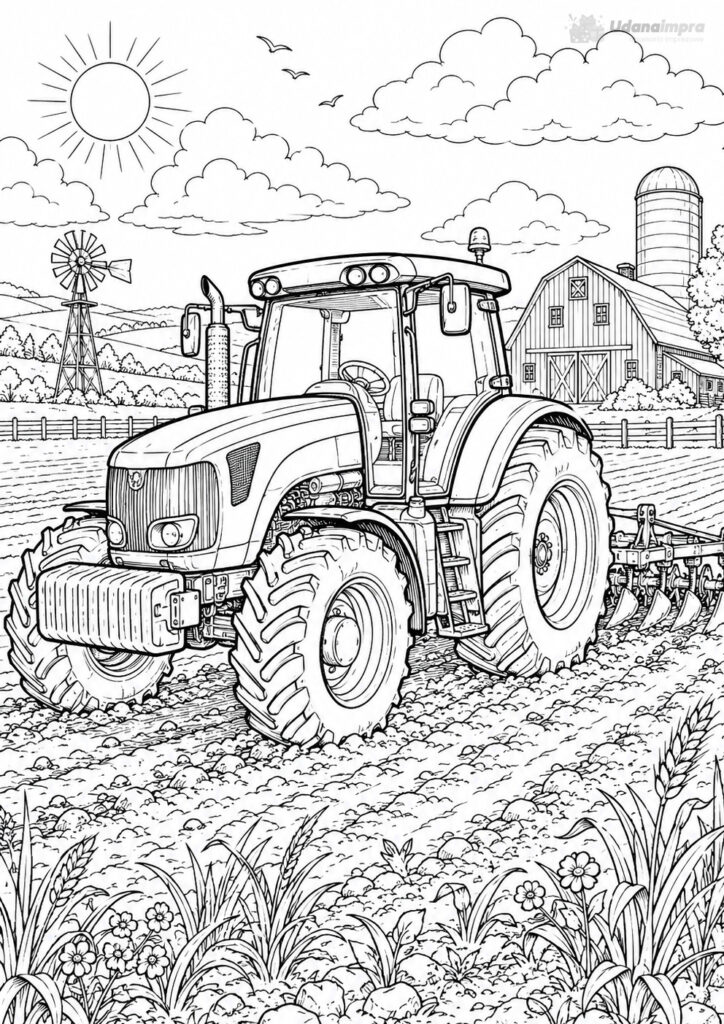 Kolorowanka traktor