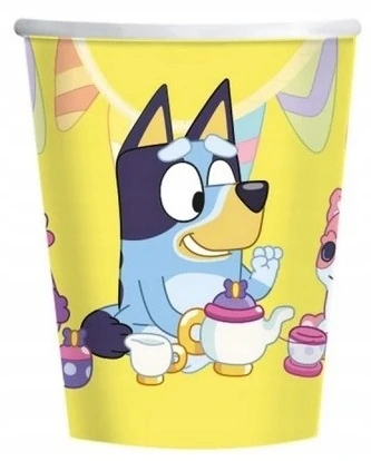 Kubeczki papierowe Piesek Bluey 250 ml 6 sztuk Urodziny
